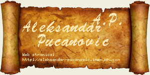 Aleksandar Pucanović vizit kartica